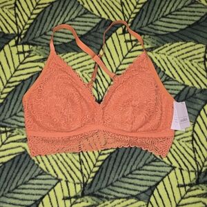 Orange Lace Bralette